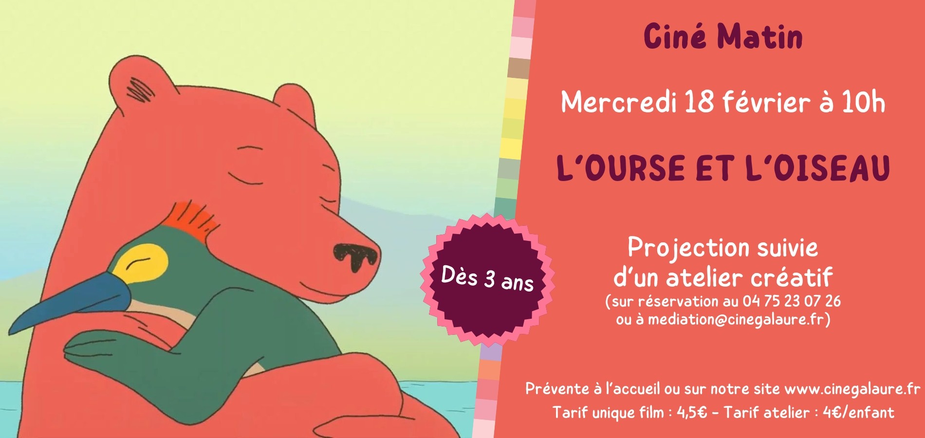 actualité L'ourse et l'oiseau - Ciné Matin !